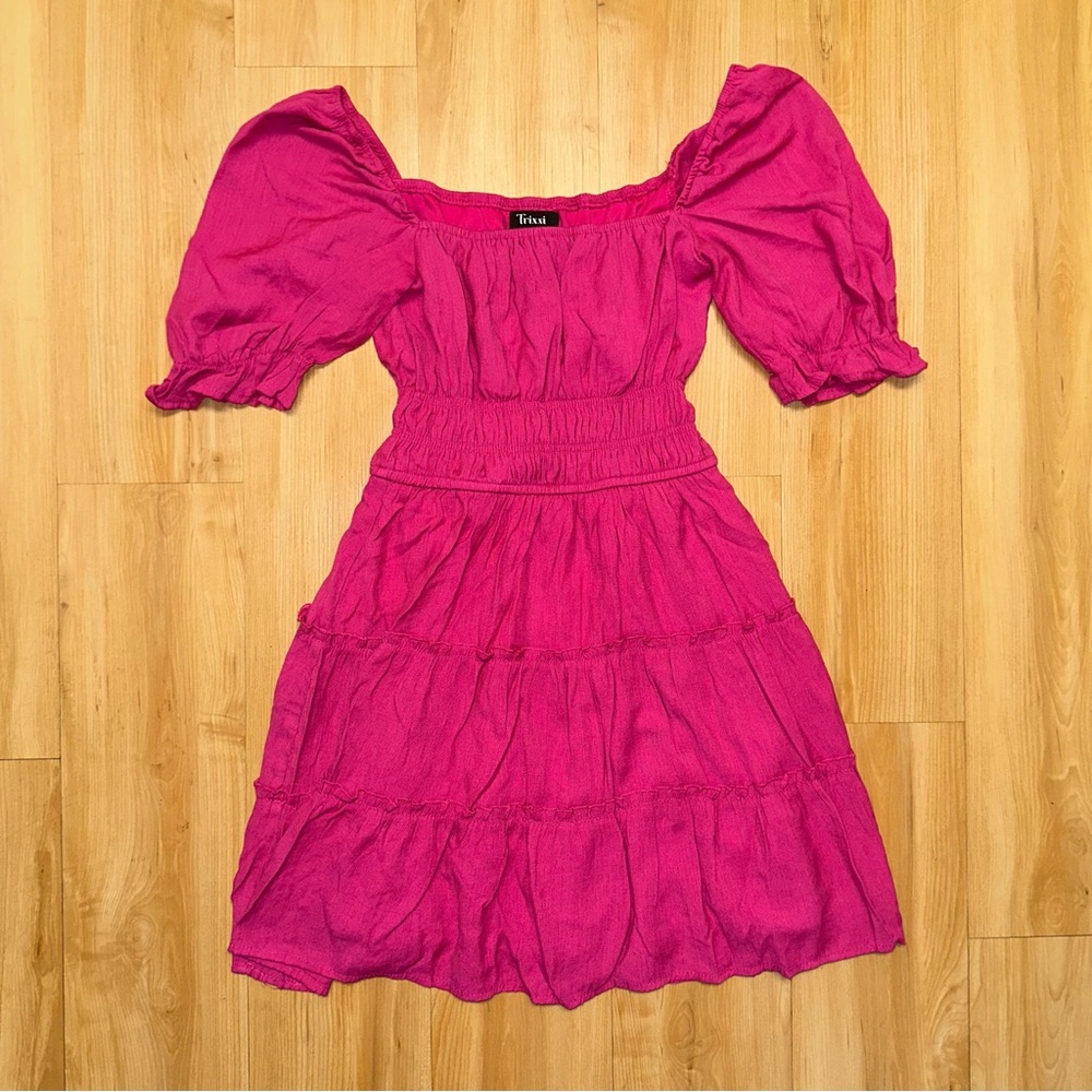 Trixxi Puff-Sleeve Mini Dress